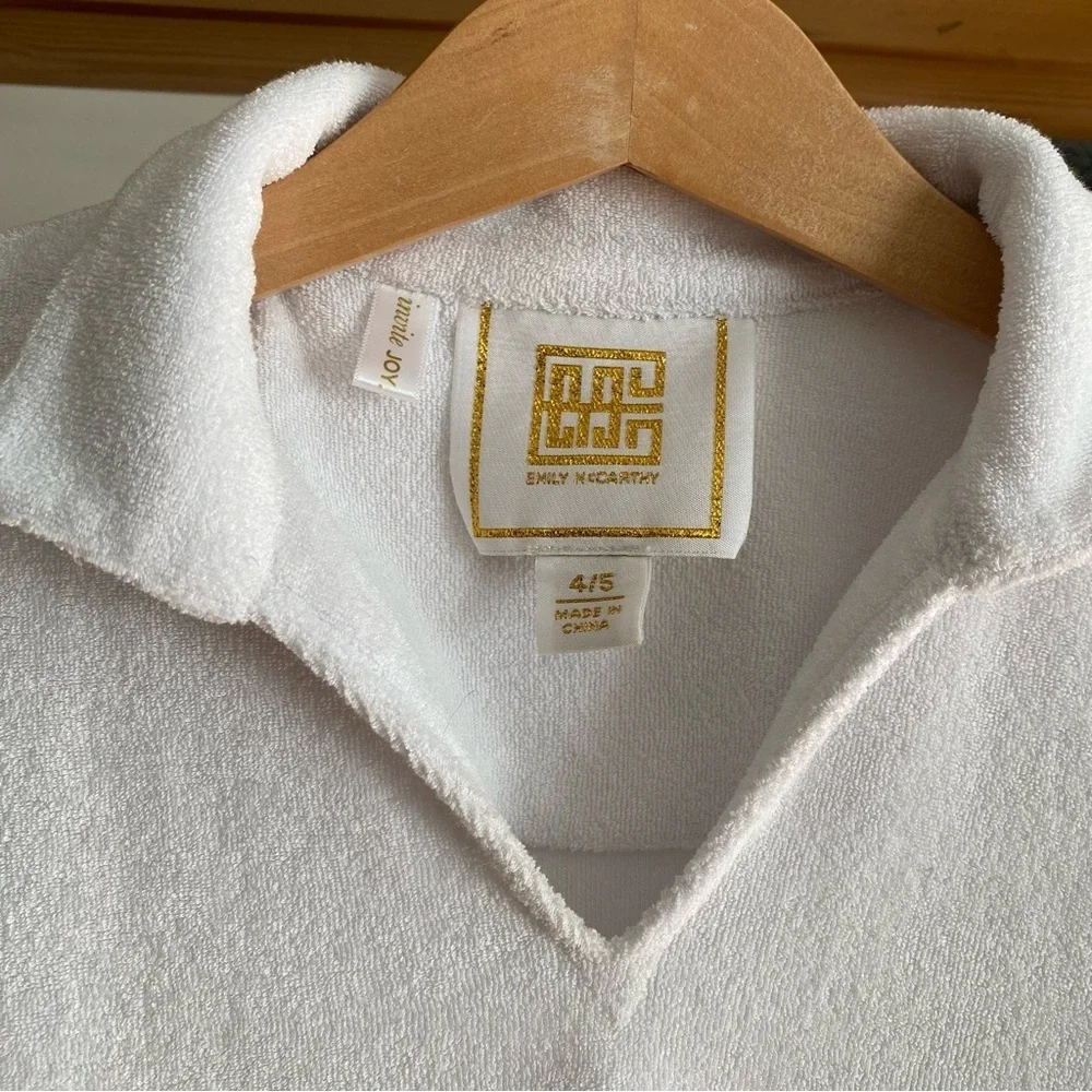 Emily Mccarthy White Terrycloth Lil Poppy Swim Cover Up Dress 4t